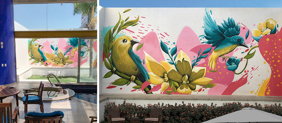 Proyecto de decoración en una habitación de hotel, Arca México Arca México Стены и пол в стиле модерн
