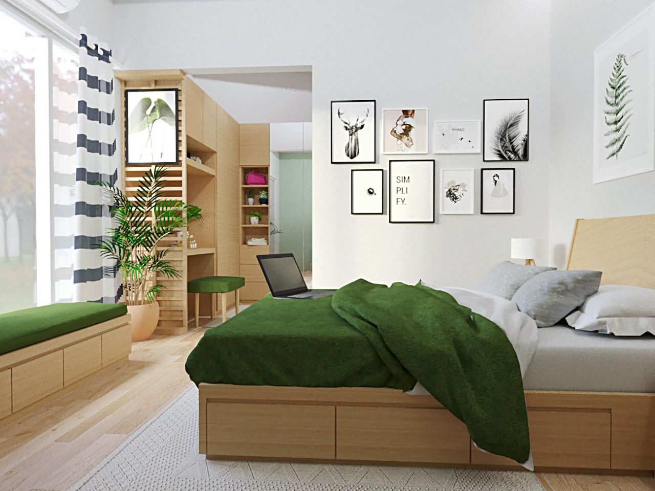 Kitchen set & interior , viku viku Scandinavian style bedroom Plywood