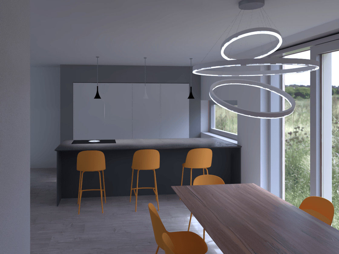 Progetto di interni per cucina e living a Ravenna, G&S INTERIOR DESIGN G&S INTERIOR DESIGN Cocinas modernas: Ideas, imágenes y decoración