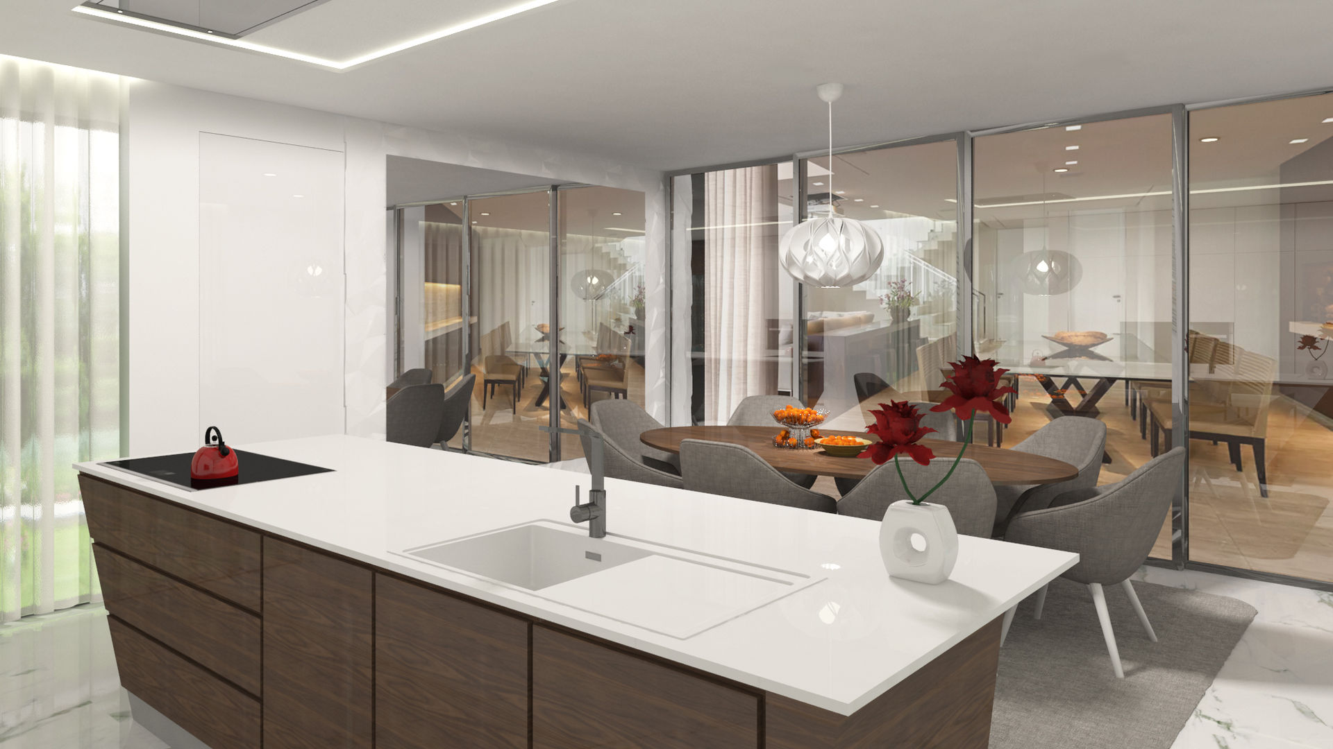 Projecto 3D Cozinha - Moradia - Porto, Alpha Details Alpha Details Modern kitchen