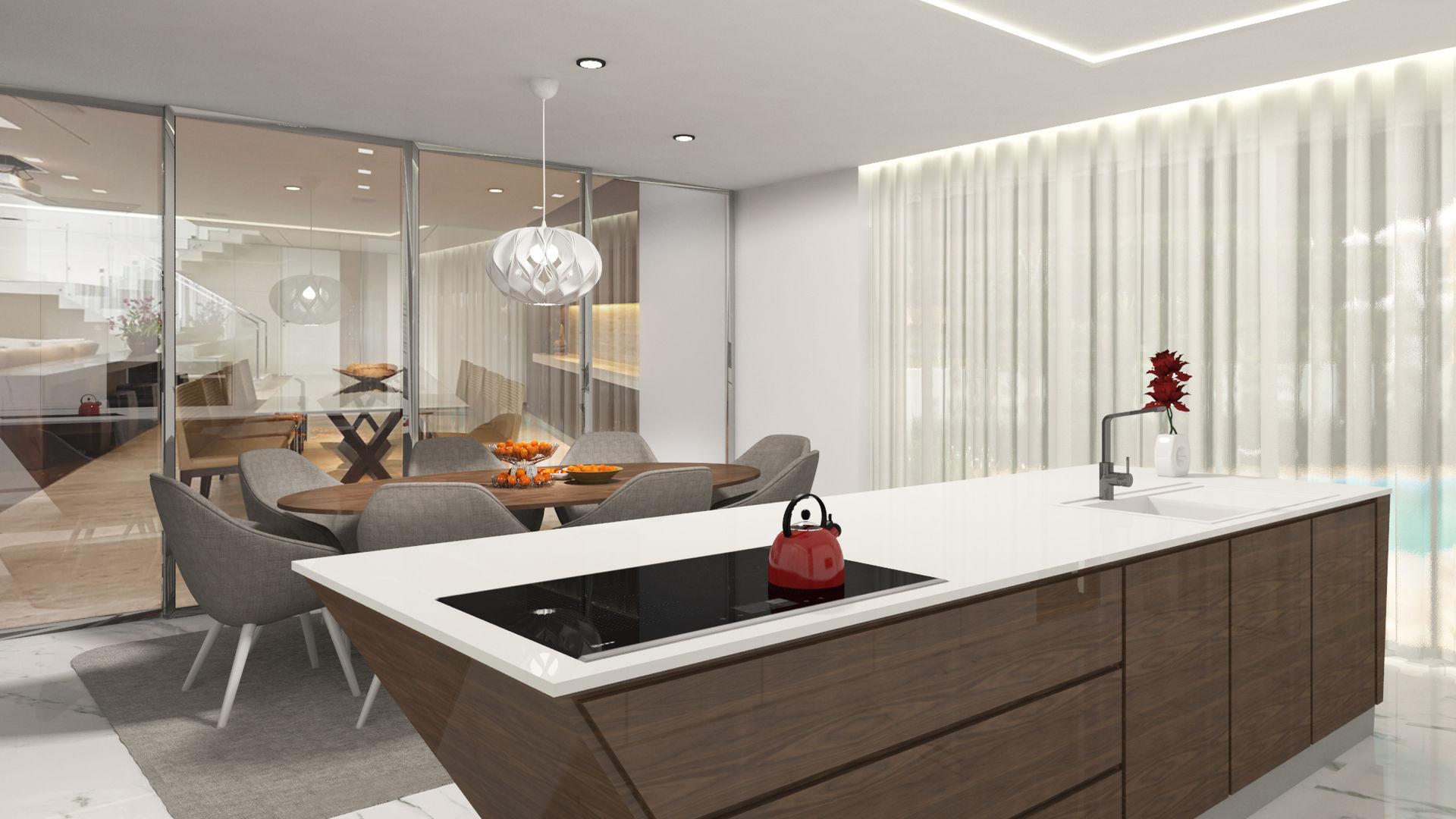 Projecto 3D Cozinha - Moradia - Porto, Alpha Details Alpha Details Modern kitchen