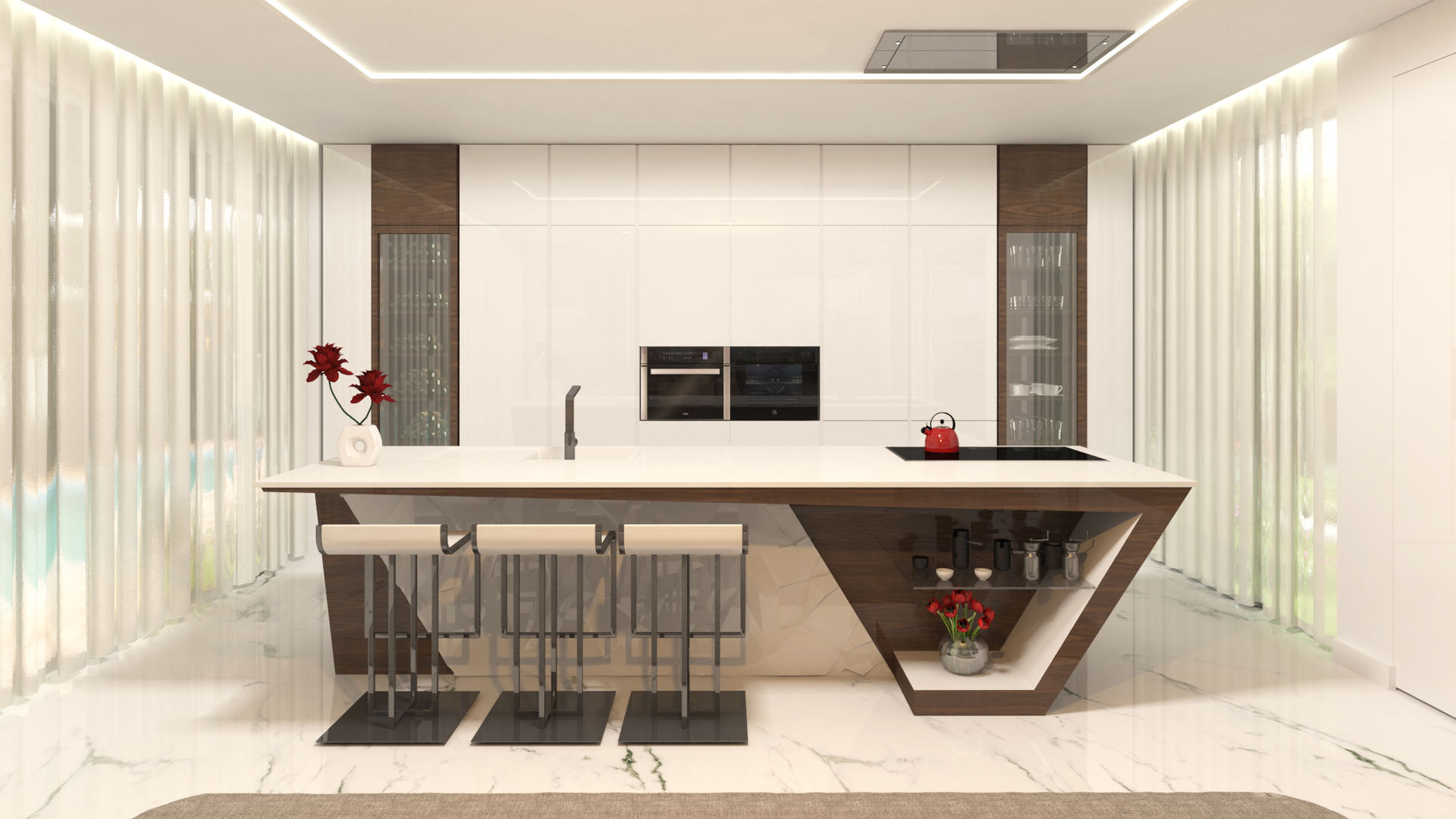 Projecto 3D Cozinha - Moradia - Porto, Alpha Details Alpha Details 現代廚房設計點子、靈感&圖片