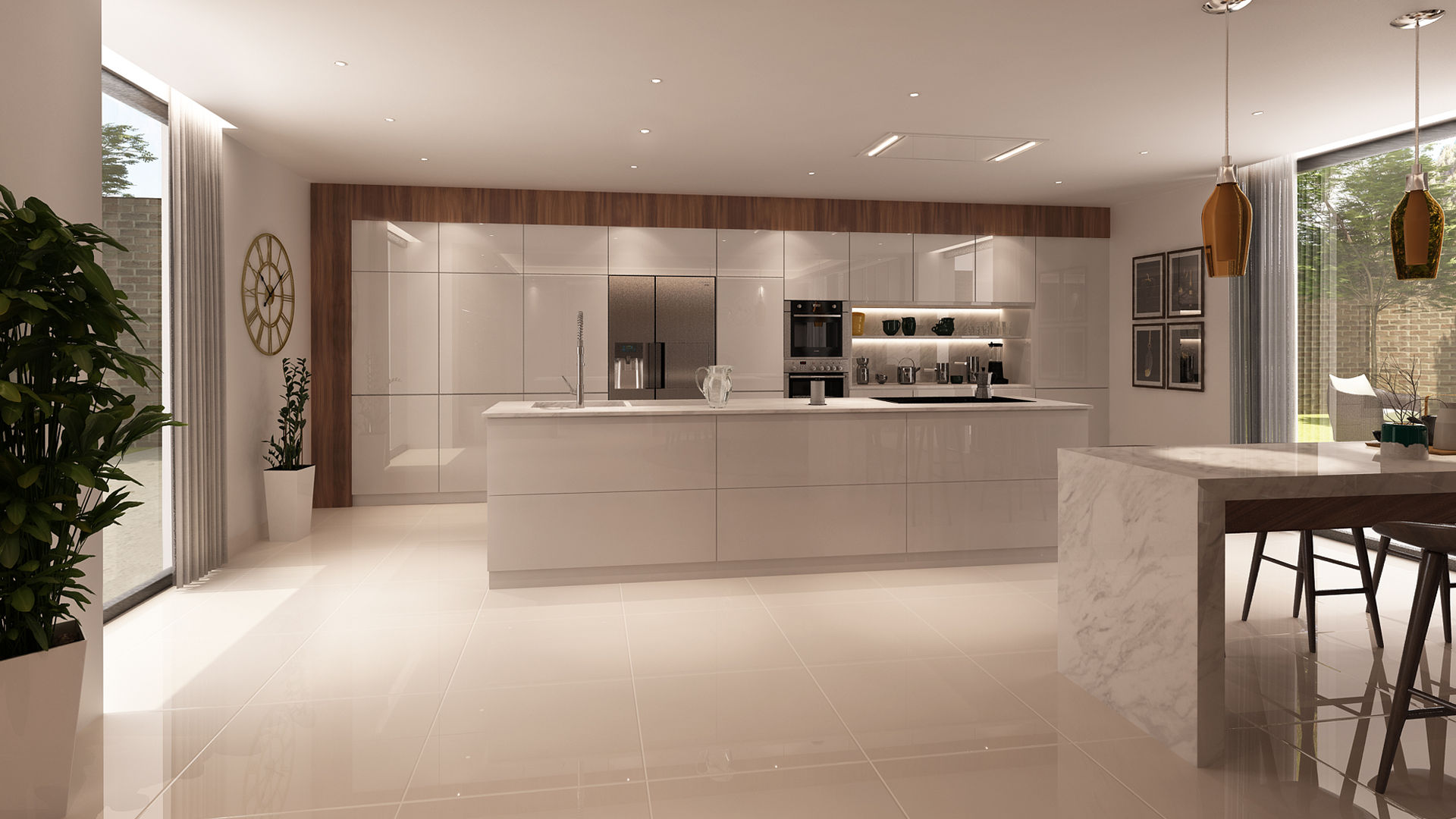 Projecto 3D -Cozinha e Sala de Jantar - Braga, Alpha Details Alpha Details Modern style kitchen