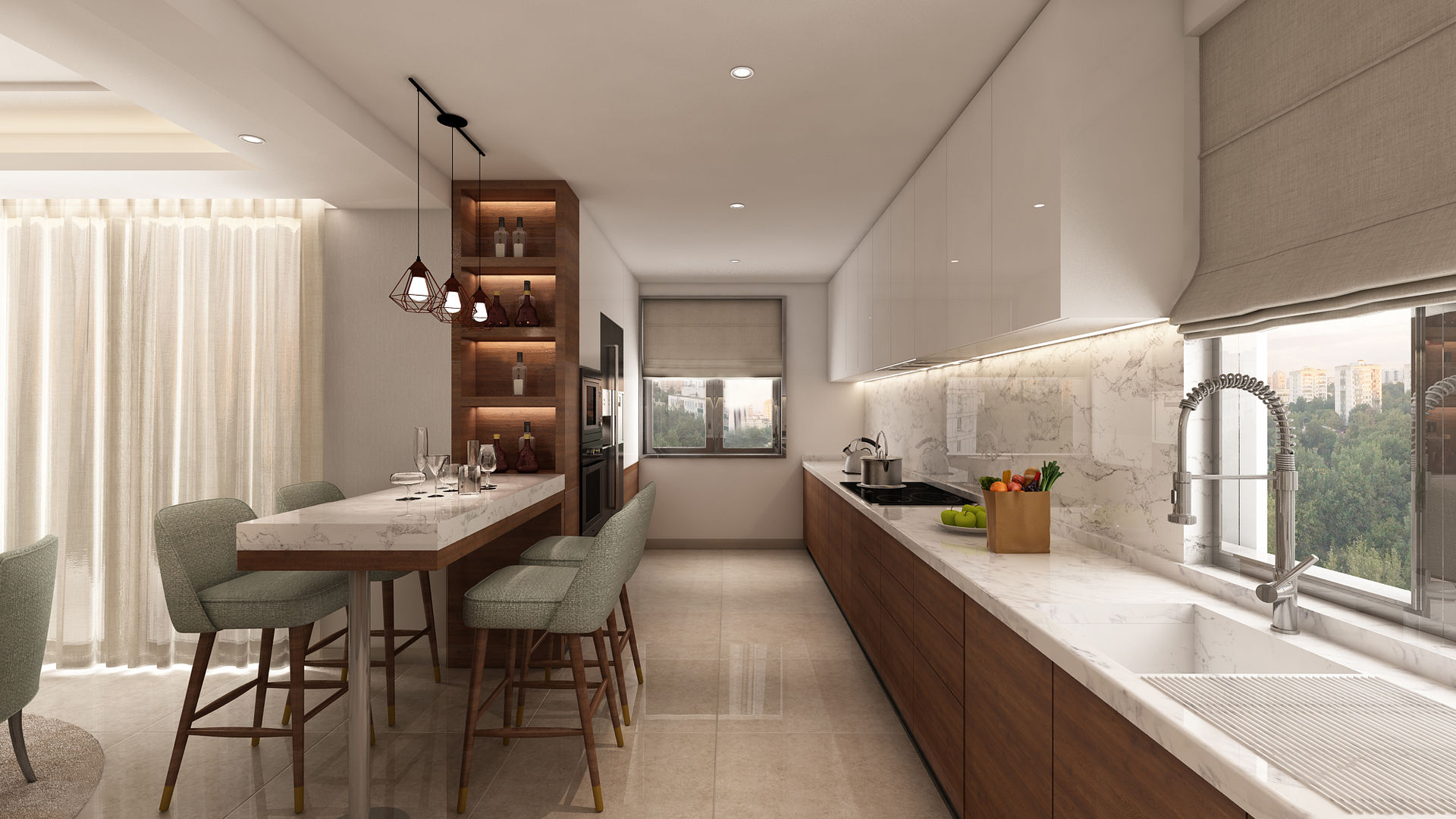 Projecto 3D cozinha, Vila Nova de Gaia, Alpha Details Alpha Details Modern kitchen