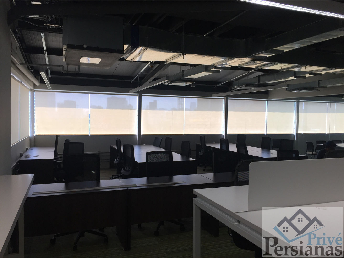 Persianas Enrollables Malla Solar Oficinas, PRIVE PERSIANAS PRIVE PERSIANAS Ruang Komersial Office spaces & stores