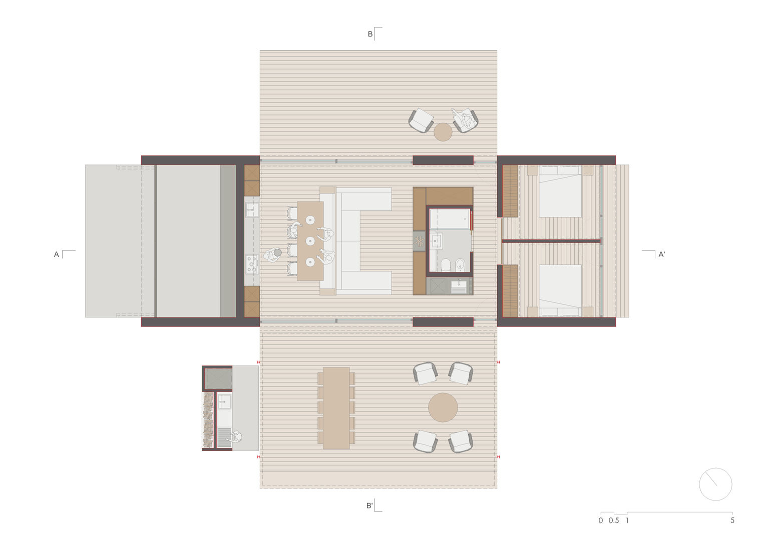 Xlam wooden house plan ALESSIO LO BELLO ARCHITETTO a Palermo