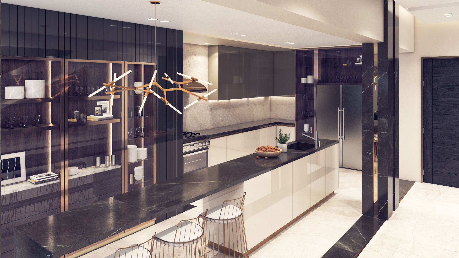 Palm Valley l Residential Project , ICONIC DESIGN STUDIO ICONIC DESIGN STUDIO Dapur Modern