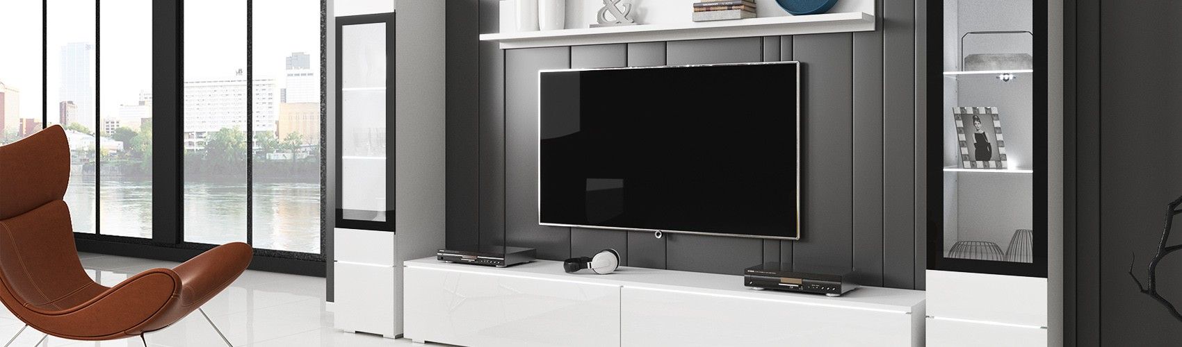 Meblościanki do salonu, Meble Minio Meble Minio Modern living room TV stands & cabinets