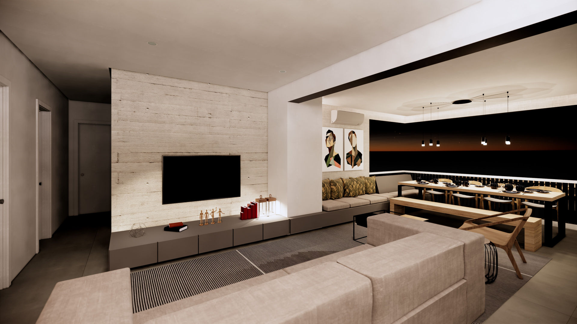 Apartamento 254, Saulo Magno Arquiteto Saulo Magno Arquiteto Minimalist living room Concrete