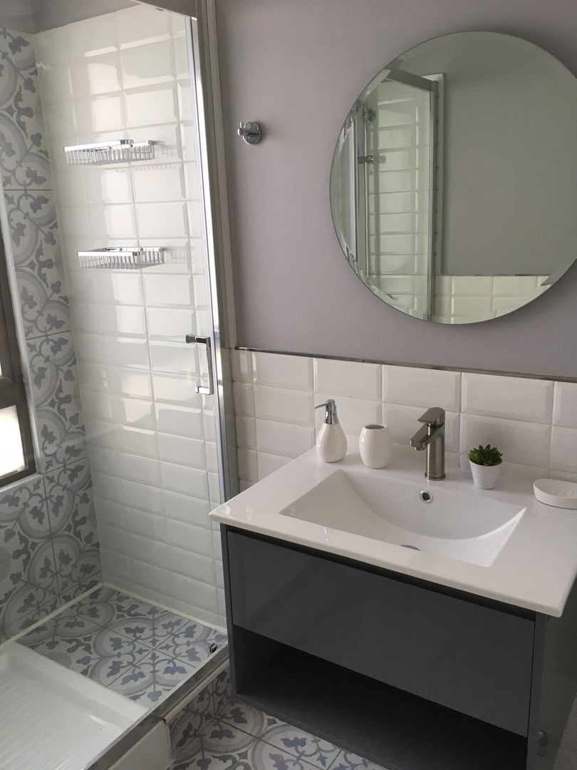 RESULTADO REMODELACION BAÑO ESTILO MODERNO VINTAGE EN DEPARTAMENTO VIÑA DEL MAR homify