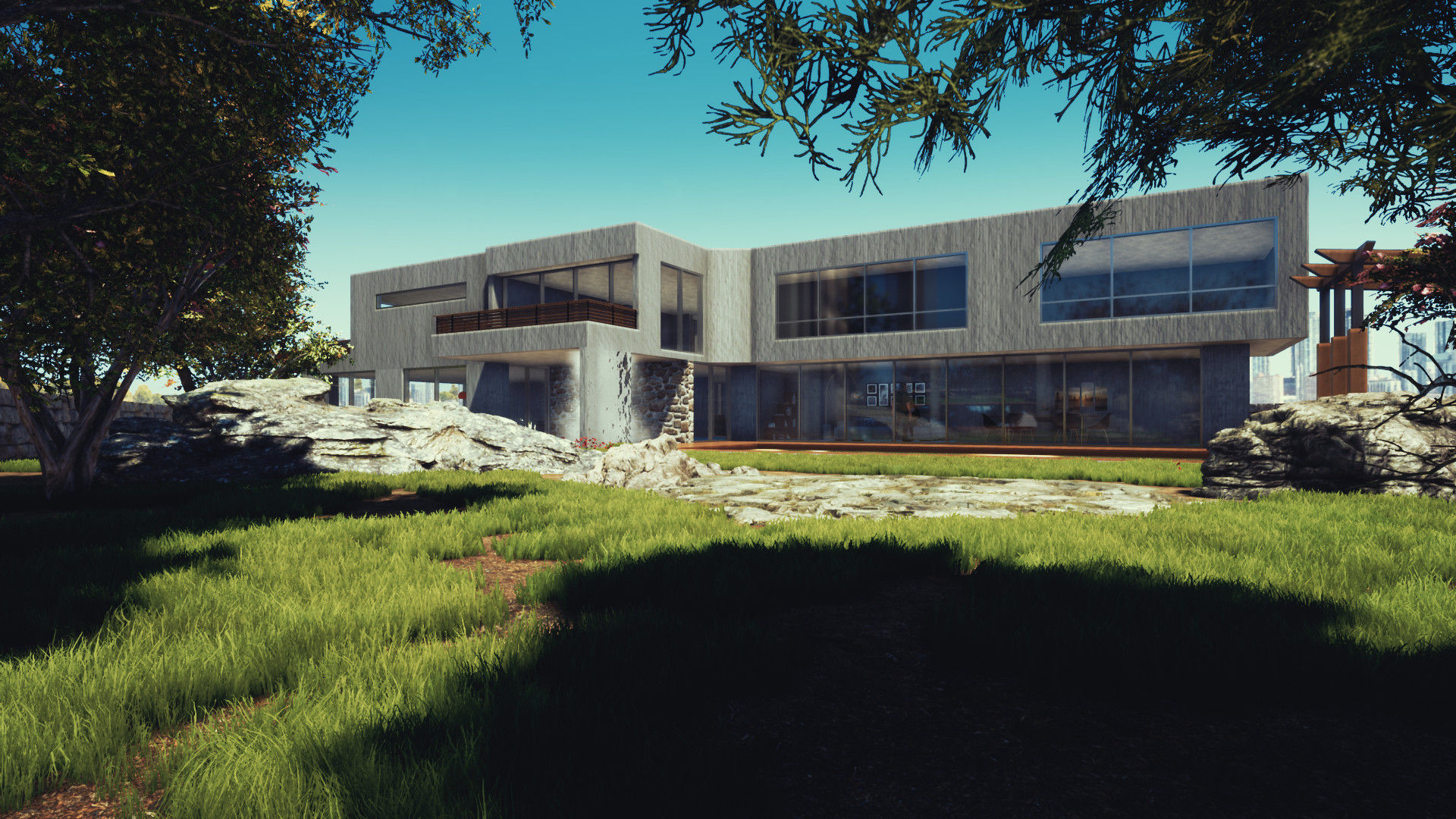 CASA HECAR, Diseño Arquitectura y Visualización 3D interior., CR.3D Modeling & Rendering CR.3D Modeling & Rendering Modern houses Reinforced concrete