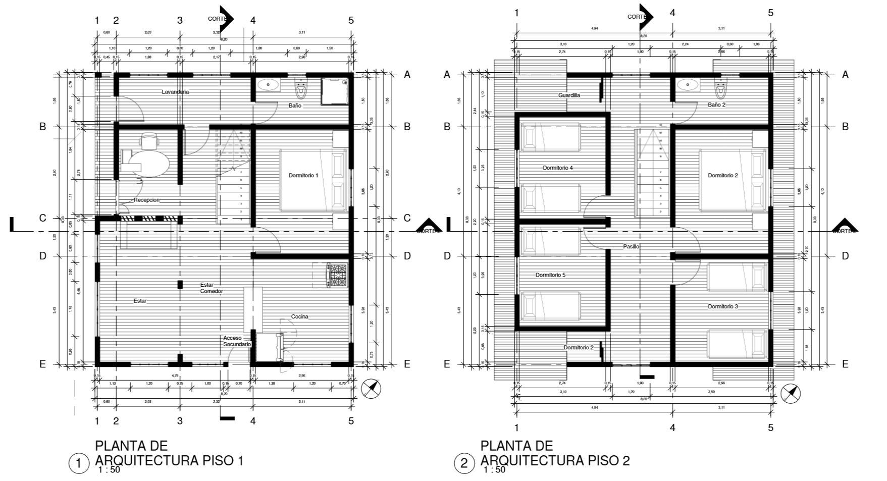 Cabaña Hostal RDL, sur de Chile, CR.3D Modeling & Rendering CR.3D Modeling & Rendering Bungalows Madeira Acabamento em madeira