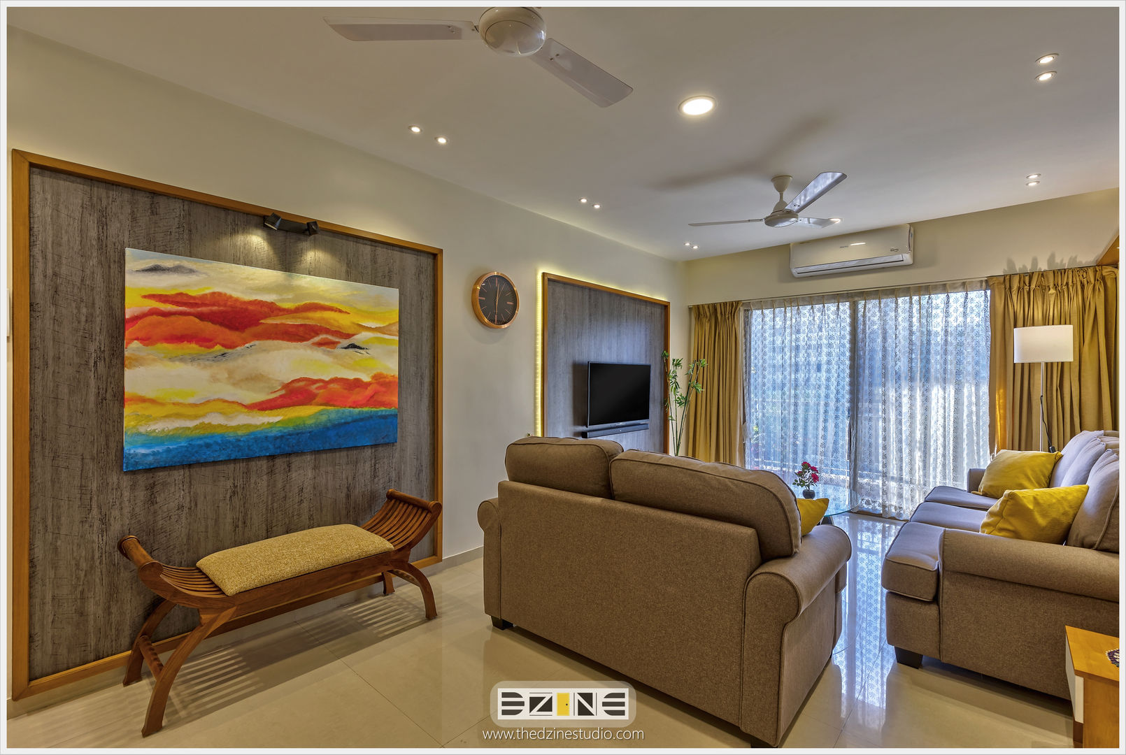 2BHK apartment in Pune , The D'zine Studio The D'zine Studio غرفة المعيشة Accessories & decoration