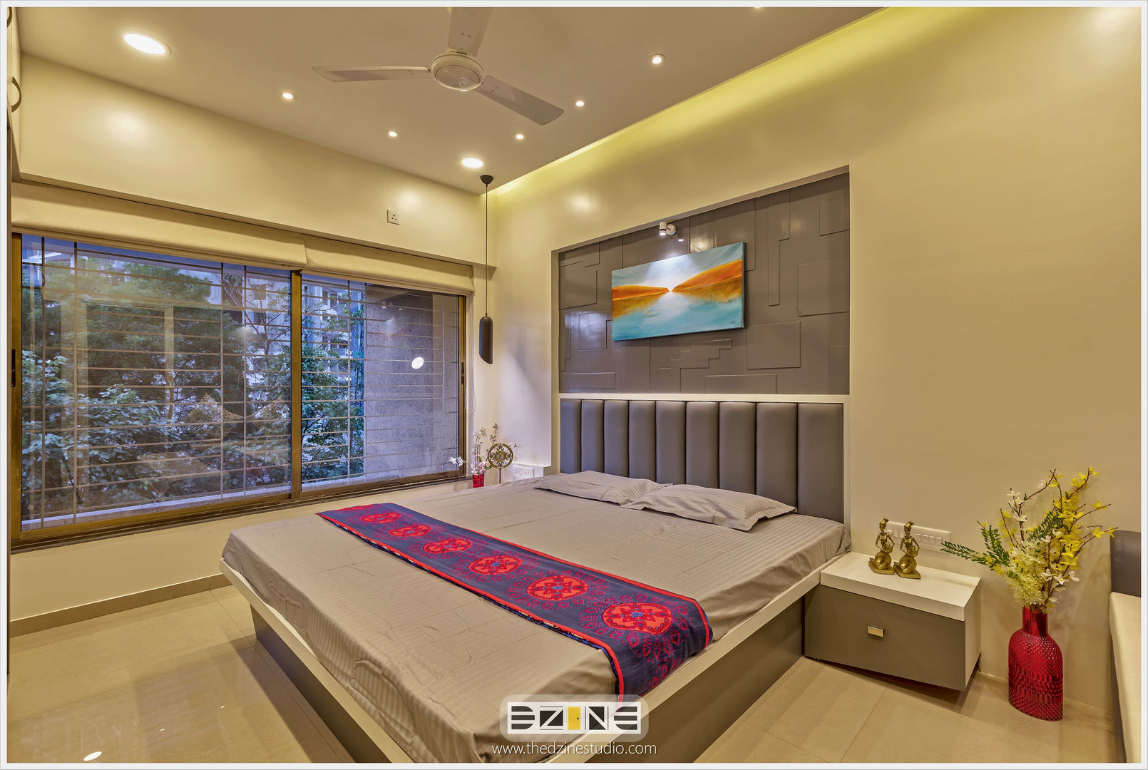 2BHK apartment in Pune , The D'zine Studio The D'zine Studio Minimalist bedroom Beds & headboards