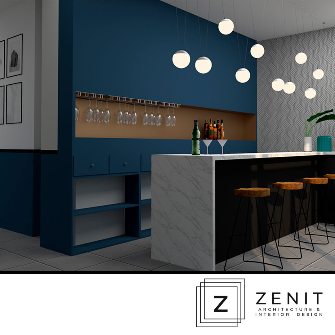 Proyecto reforma bar restaurante, Zenit Estudio Zenit Estudio Nowoczesna jadalnia Marmur