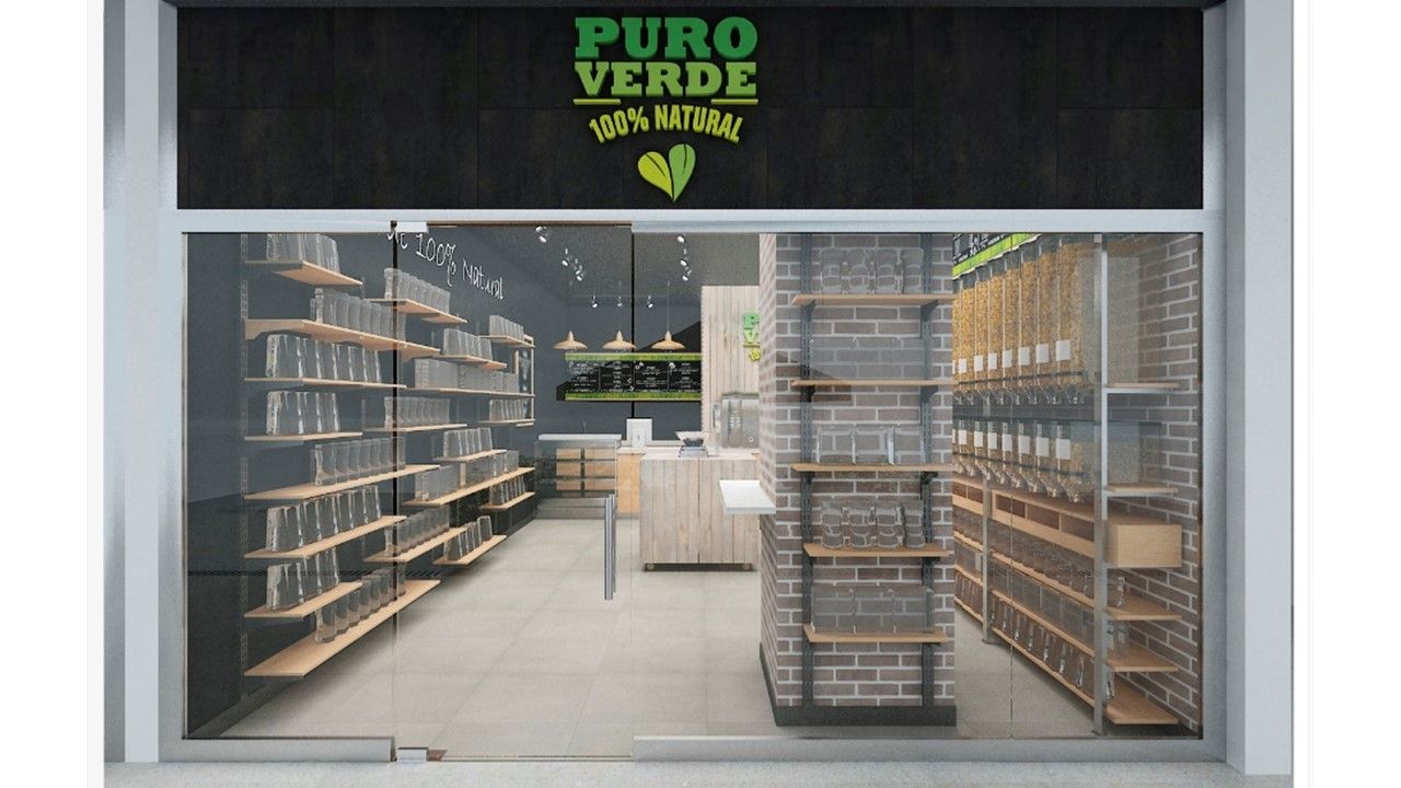 Modelo 3D para Café Vegano Puro Verde, AUTANA estudio AUTANA estudio 상업공간 우드 우드 그레인 사무실