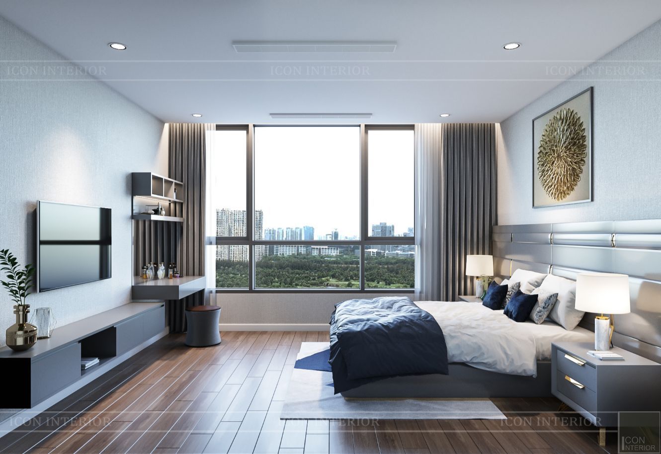 LỰA CHỌN THIẾT KẾ HIỆN ĐẠI VÀ MỚI MẺ NHƯ CĂN HỘ C3 VINHOMES, ICON INTERIOR ICON INTERIOR Modern style bedroom
