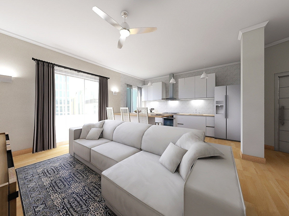 Home Staging Virtuale Living, Planimetrie Realistiche Planimetrie Realistiche Phòng khách