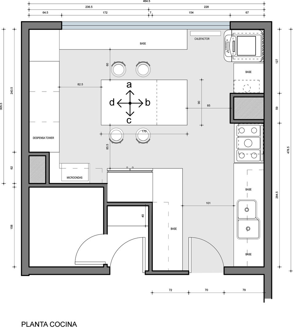 Ampliación y Reforma Cocina Departamento, Latitud Sur Latitud Sur