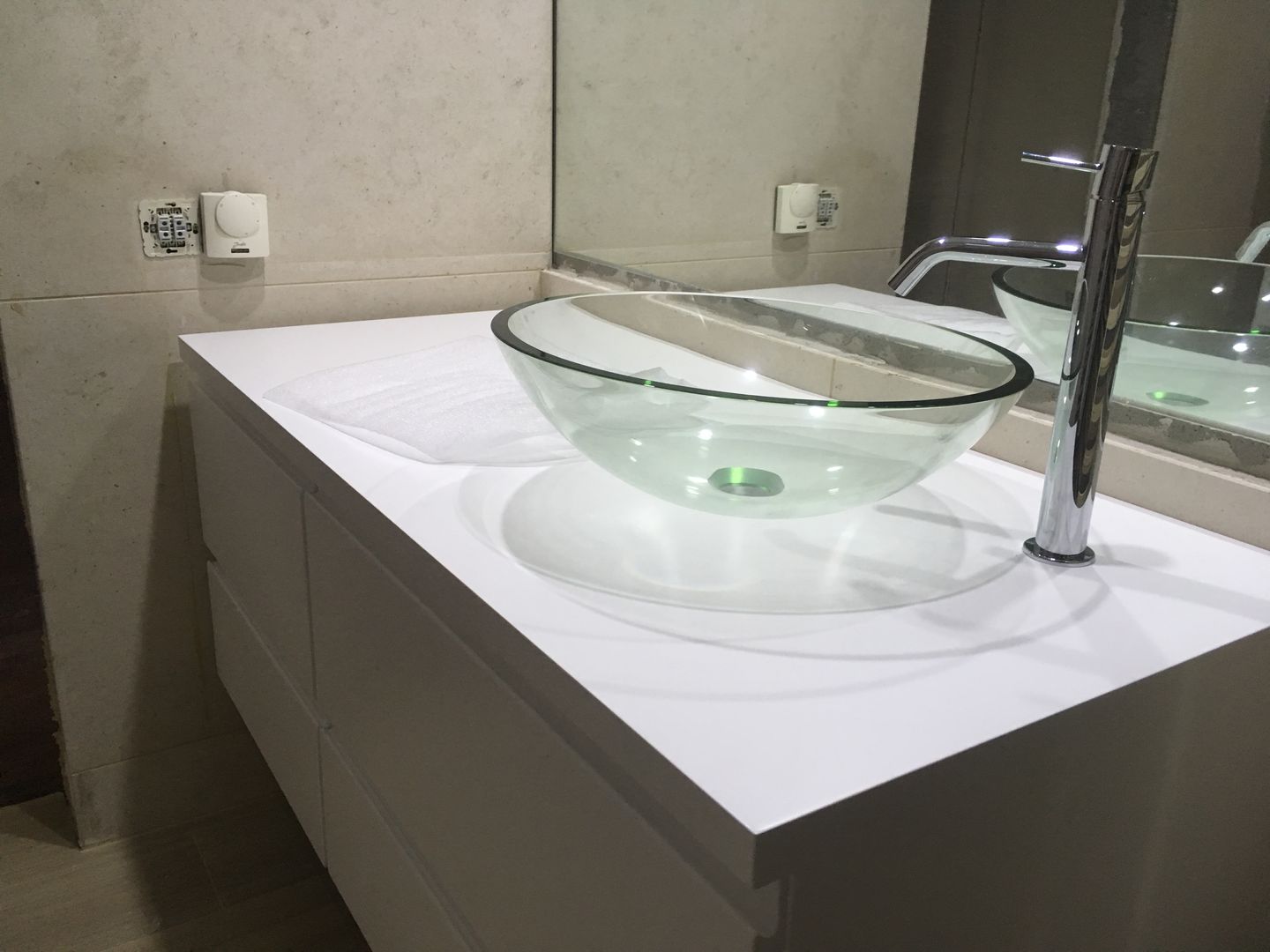 Móveis WC, SweetYellow SweetYellow حمام زجاج Sinks