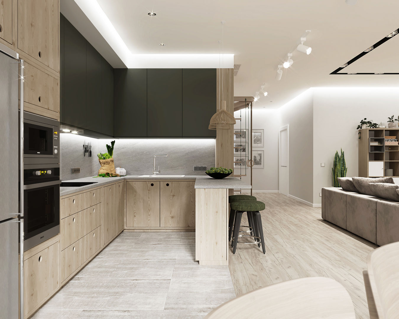 Проект №1, Дизайн-студия "New Walls Design" Дизайн-студия 'New Walls Design' Built-in kitchens