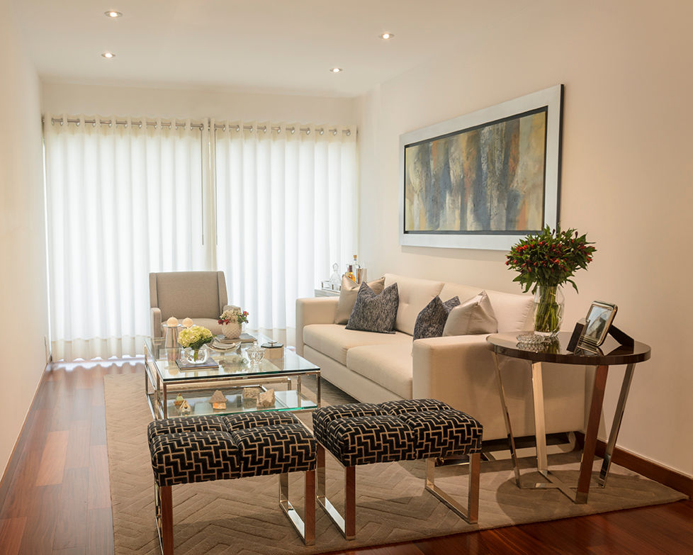 Sala comedor en San Isidro, ALUA - Arquitectura de Interiores ALUA - Arquitectura de Interiores Modern living room