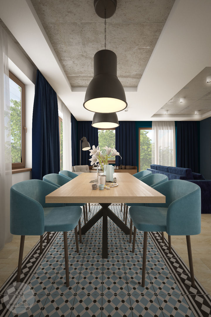 homify Industrial style dining room