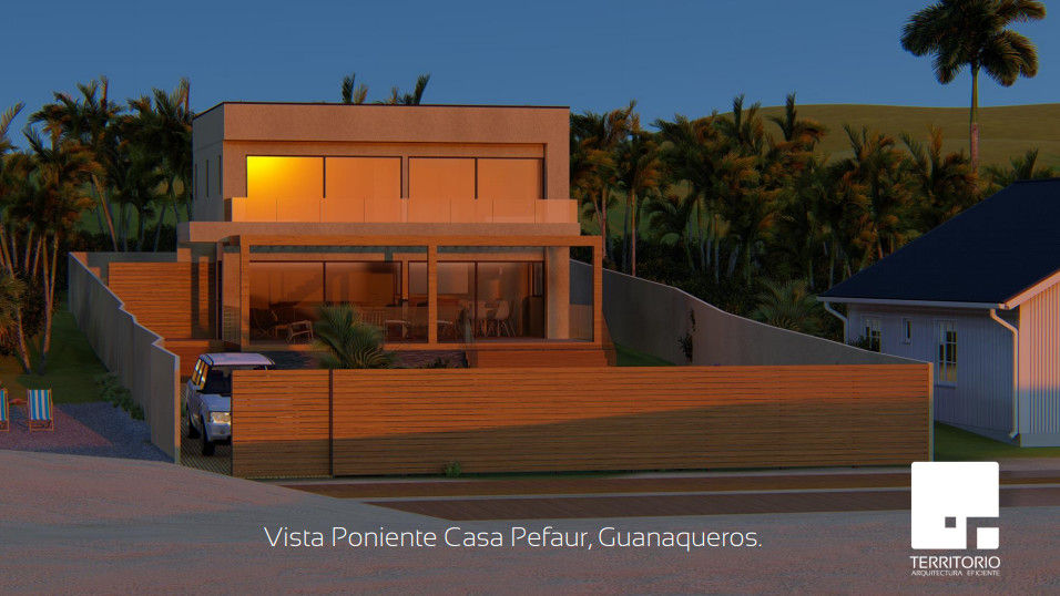 Fachada Territorio Arquitectura y Construccion - La Serena Bungalows