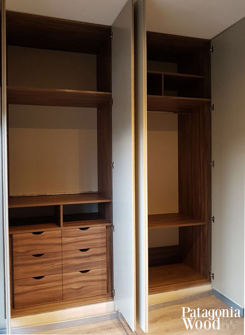 MUEBLES PARA PLACARD , Patagonia wood Patagonia wood Modern Bedroom Engineered Wood Transparent Wardrobes & closets