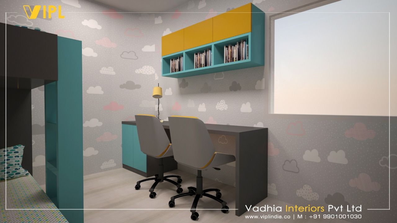 3 BHK Interiors For Mr Dileep , Vadhia Interiors Pvt Ltd Vadhia Interiors Pvt Ltd Спальня в стиле модерн