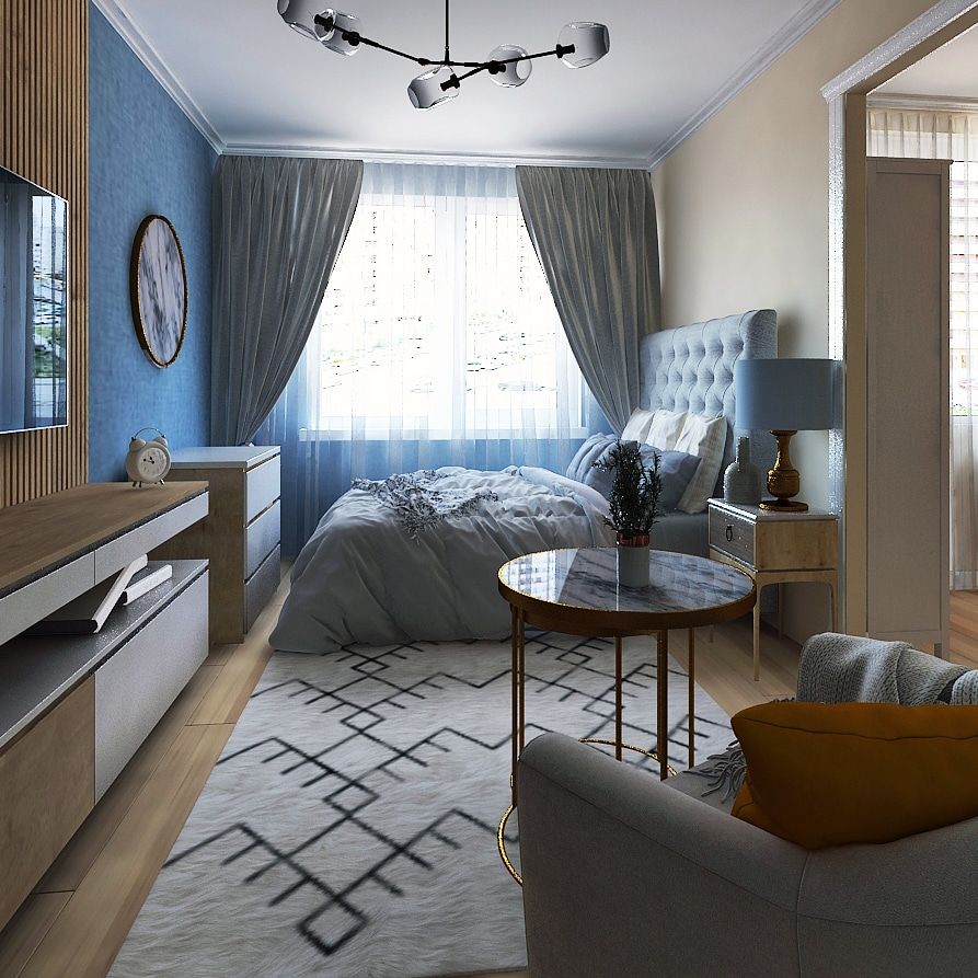Проект совмещенный спальни и кухни, Musin Ruslan Musin Ruslan Classic style bedroom