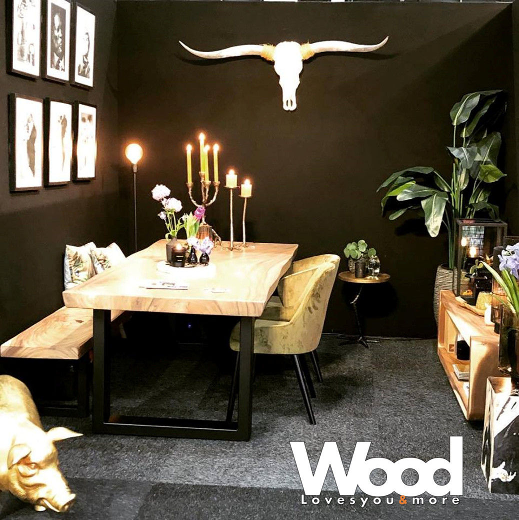 Suarhouten prachtstukken voor dé blikvanger in jouw huis, Woodlovesyou&more Woodlovesyou&more Kitchen لکڑی Wood effect Tables & chairs