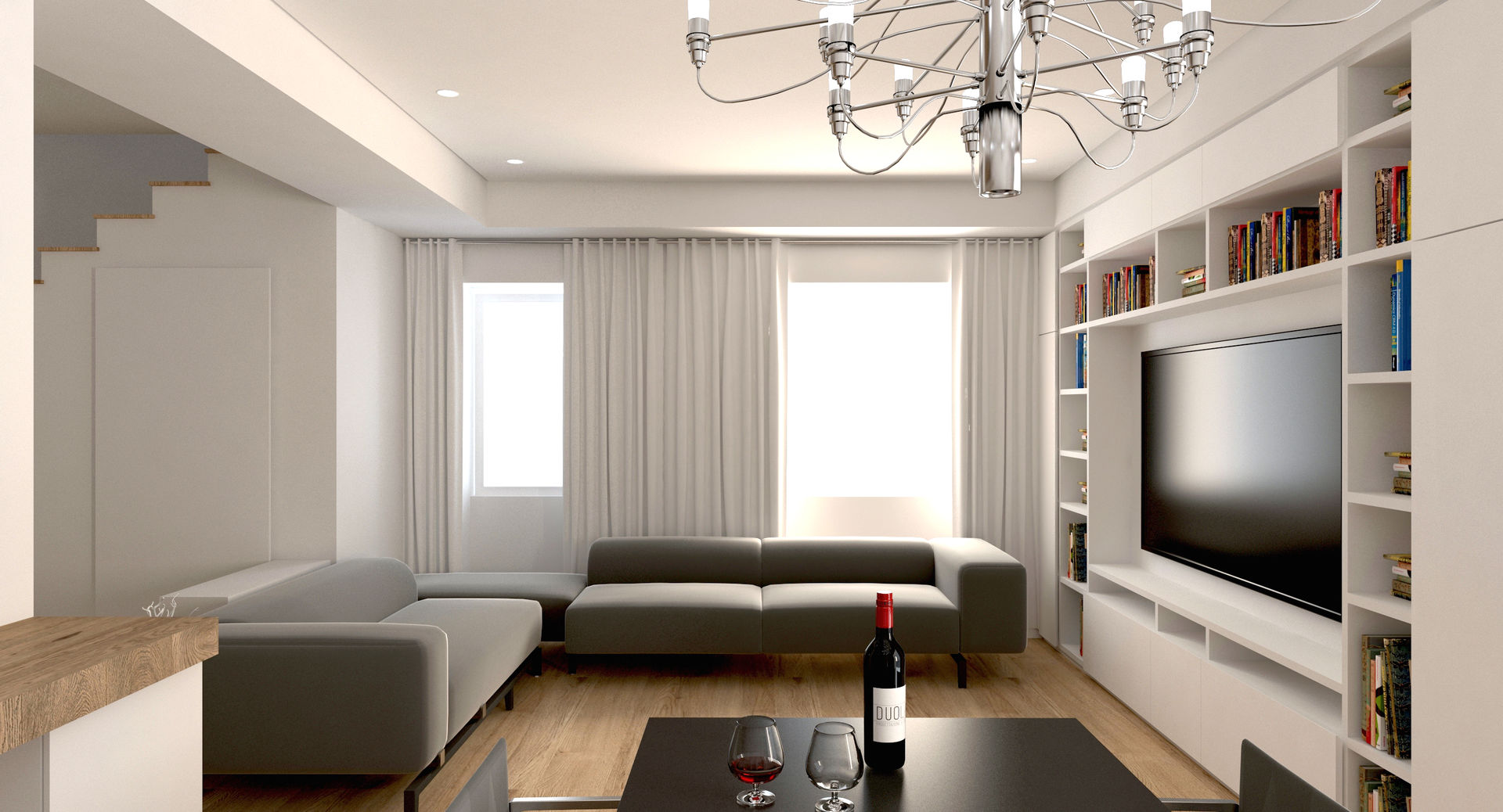 Ristrutturazione villetta unifamiliare indipendente , DUOLAB Progettazione e sviluppo DUOLAB Progettazione e sviluppo Modern living room