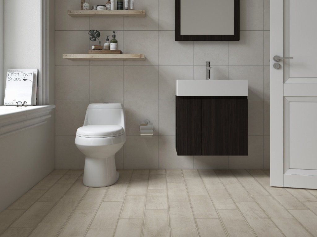 Baño con piso estilo madera Interceramic MX Baños clásicos Cerámico piso,interceramic,baños pequeños,madera cerámica,piedra,cerámica,Arquitectura,Construcción,Interiorismo,Renovación,Diseño de baño,Accesorios para baño