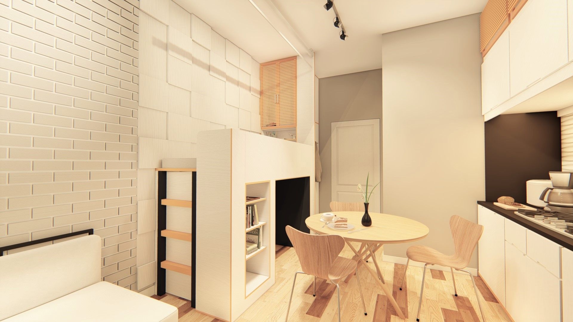 Hazni's SOHO , LI A'ALAF ARCHITECT LI A'ALAF ARCHITECT Minimalist kitchen