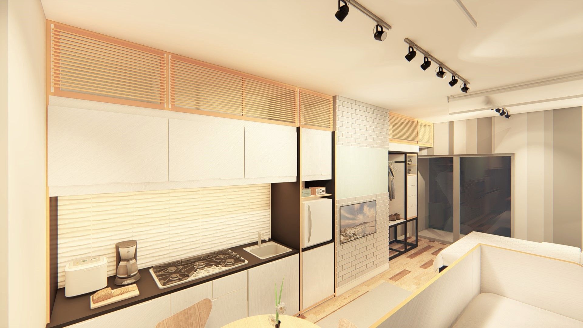 Hazni's SOHO , LI A'ALAF ARCHITECT LI A'ALAF ARCHITECT Minimalist kitchen