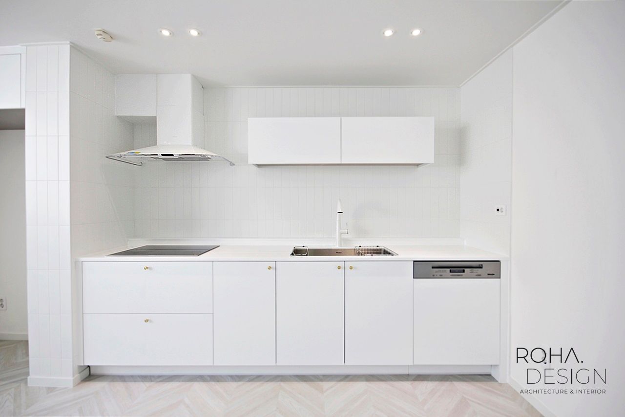 부산 더샵센텀파크 인테리어 - 40평 아파트 인테리어, 로하디자인 로하디자인 Modern style kitchen