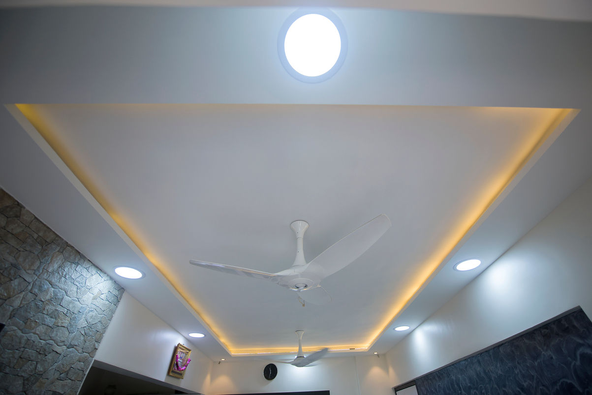 False Ceiling Chaitali Shah Minimalist living room