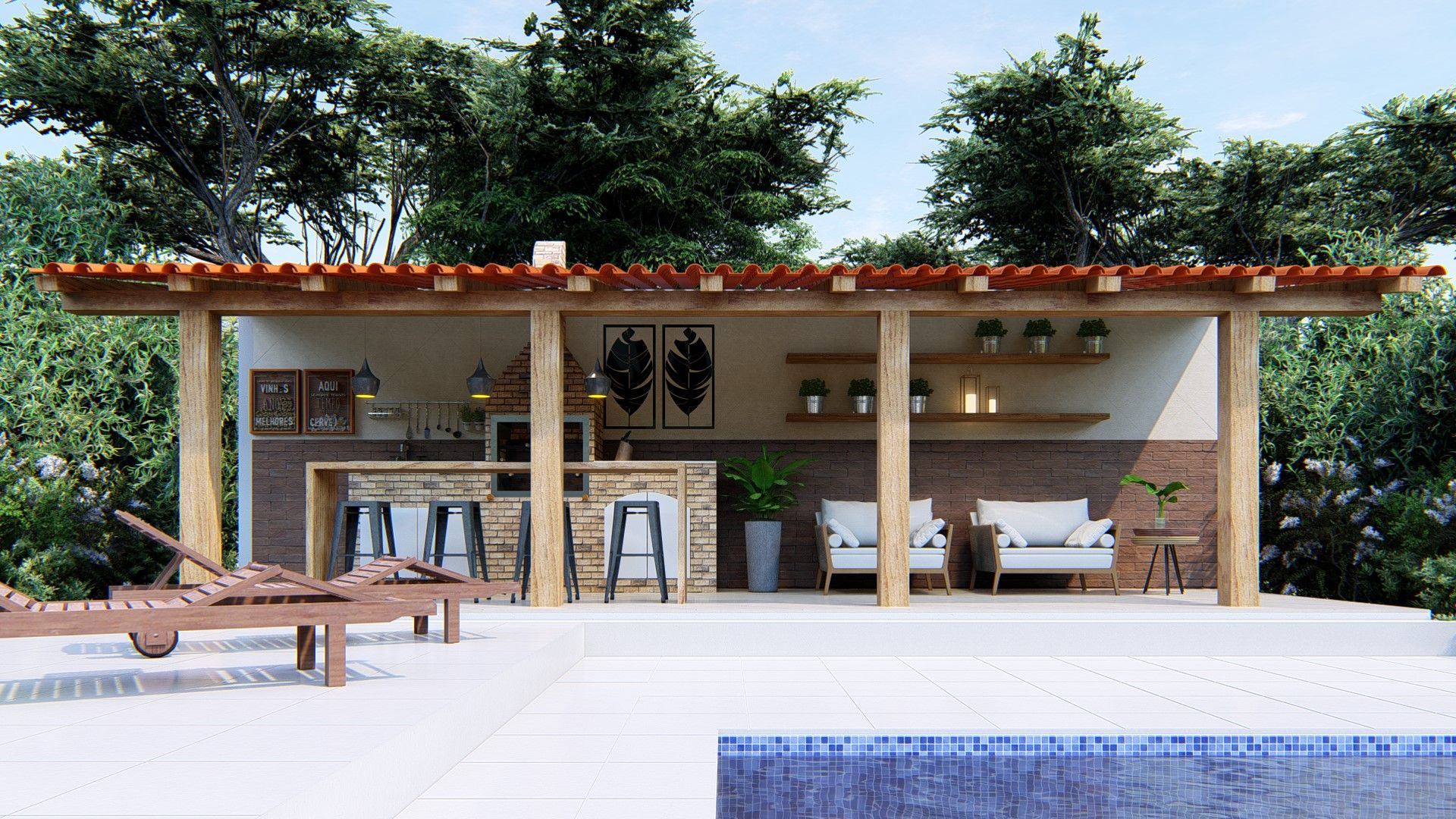 Àrea externa , Studio MP Interiores Studio MP Interiores Rustic style balcony, veranda & terrace Wood Wood effect