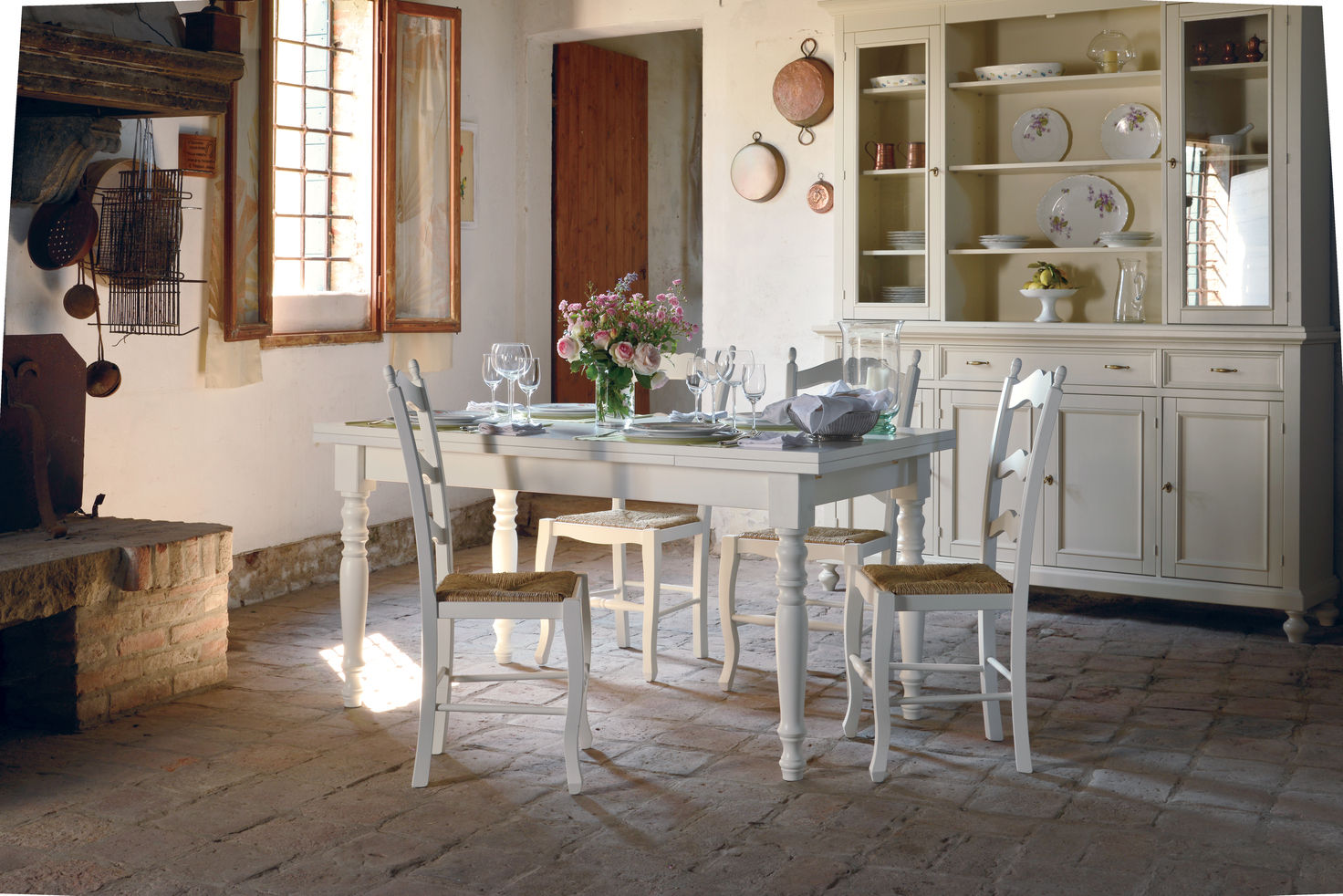 Casa Shabby Chic, Idea Stile Idea Stile Scandinavian style dining room Solid Wood Multicolored