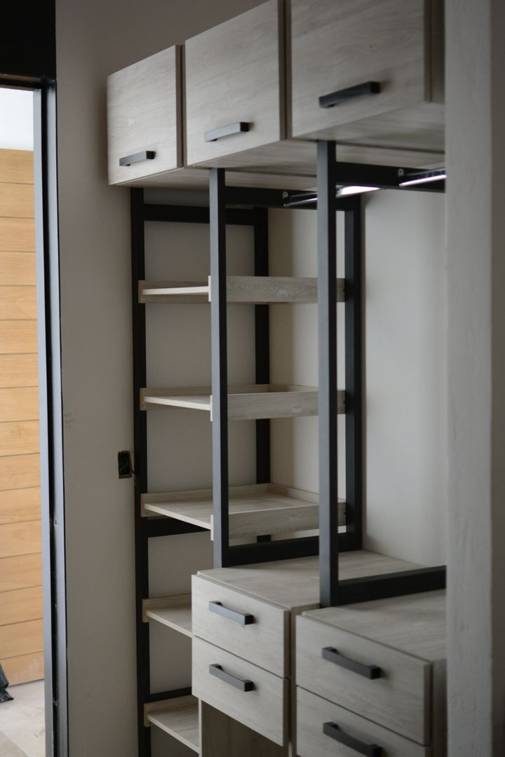 Linea de closet Fluxus FLUXUS ESTUDIO Vestidores modernos closet,casa,armario,metal,resindecial,baño