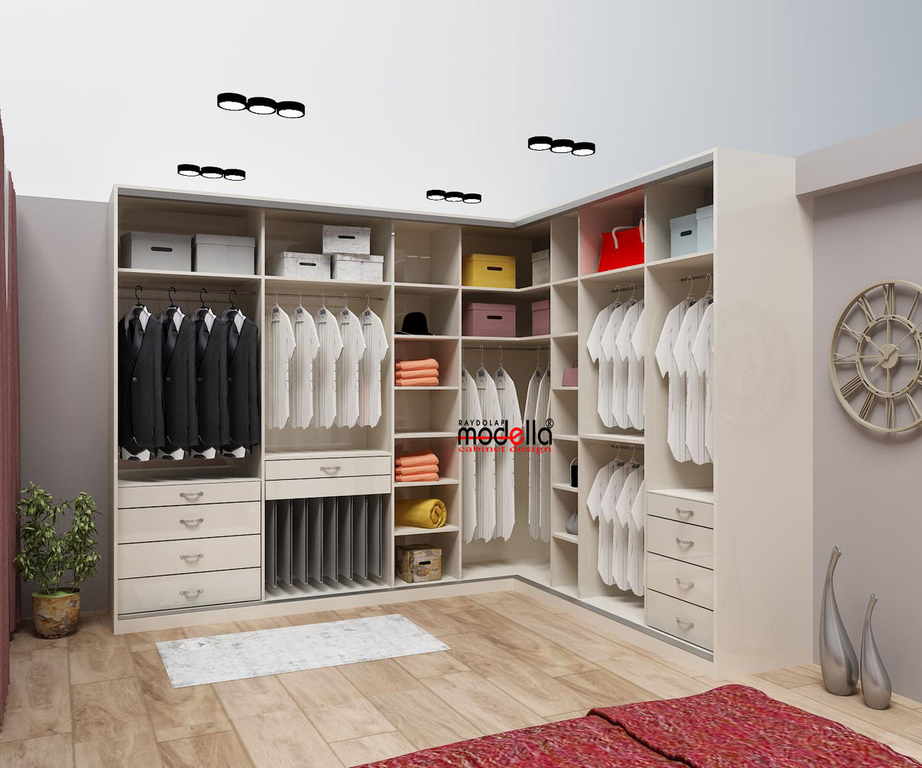 homify Modern style bedroom Wardrobes & closets