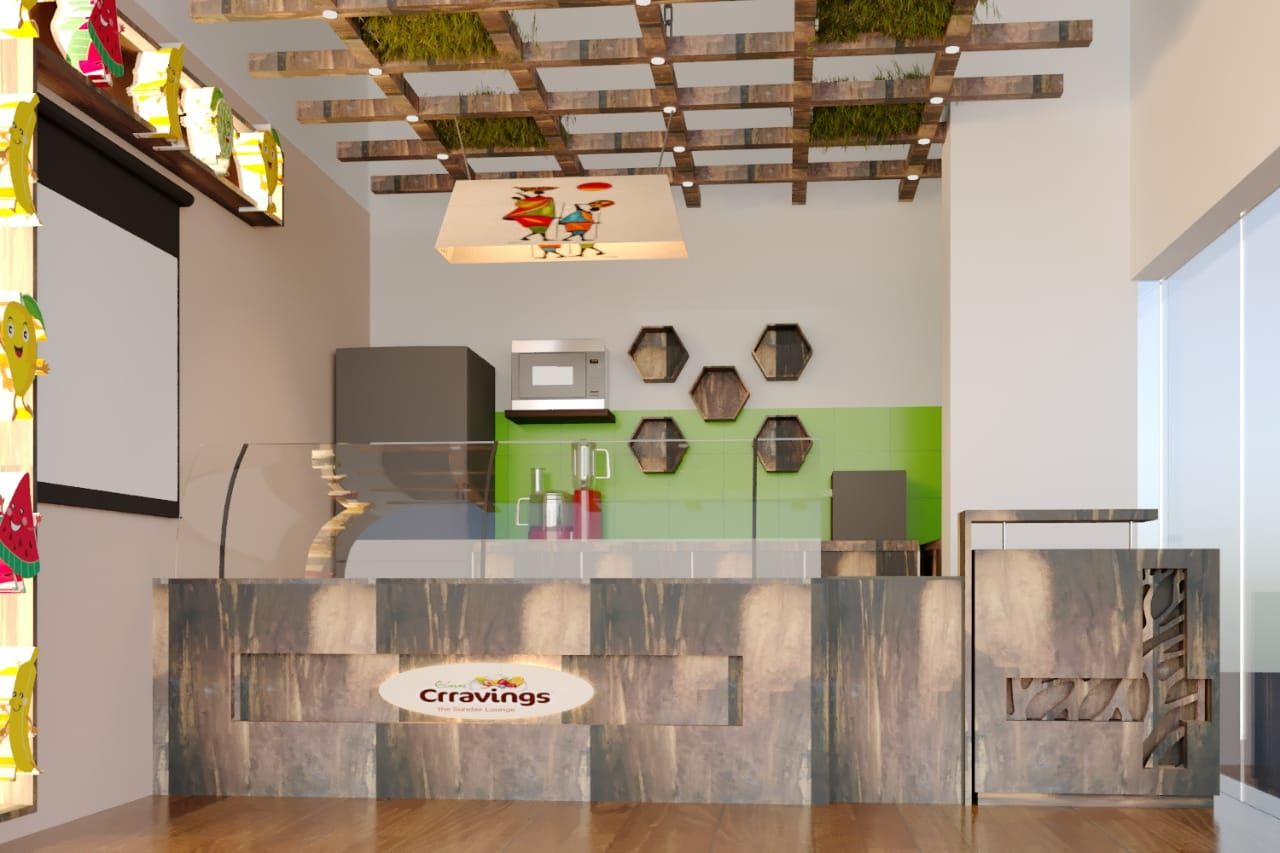 Vibrant and Stylish Interior Design for an Ice Cream Parlour in Pune ...