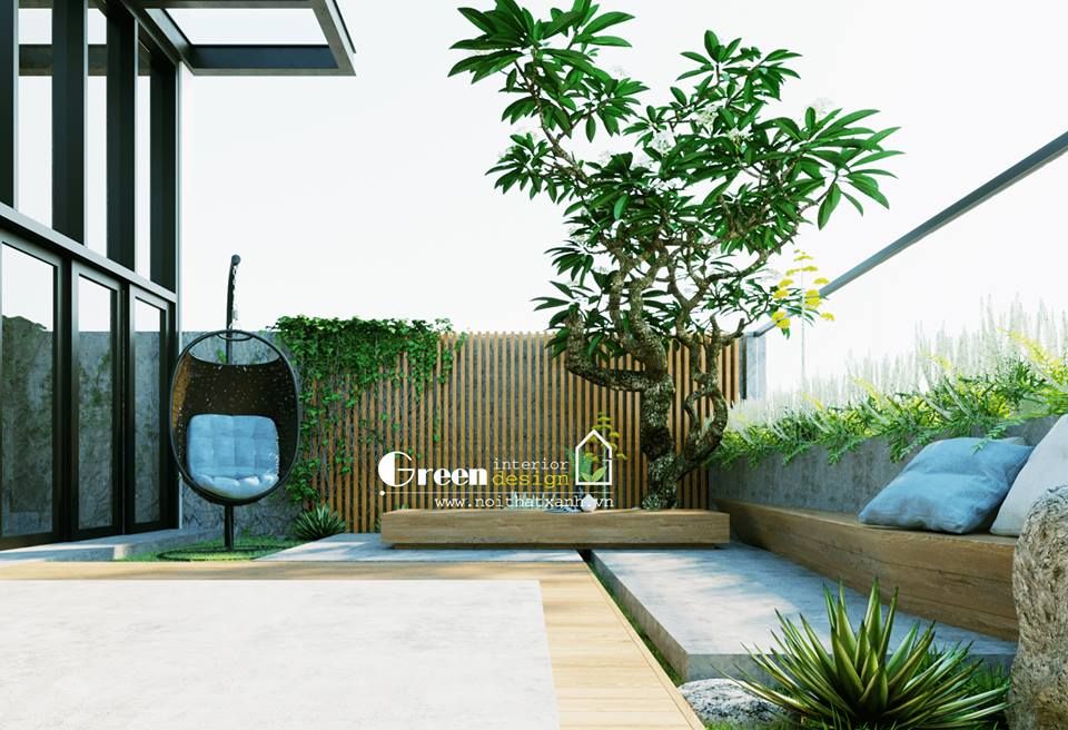 NHÀ PHỐ CAO BẰNG TRÀN NGẬP ÁNH SÁNG , Green Interior Green Interior 現代房屋設計點子、靈感 & 圖片