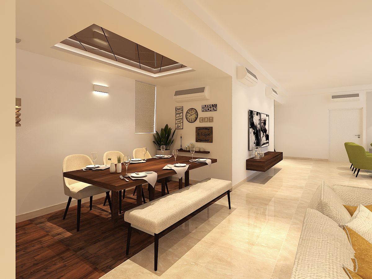 Apartment at DLF The Crest, Golf Course Road, The Workroom The Workroom Comedores de estilo moderno