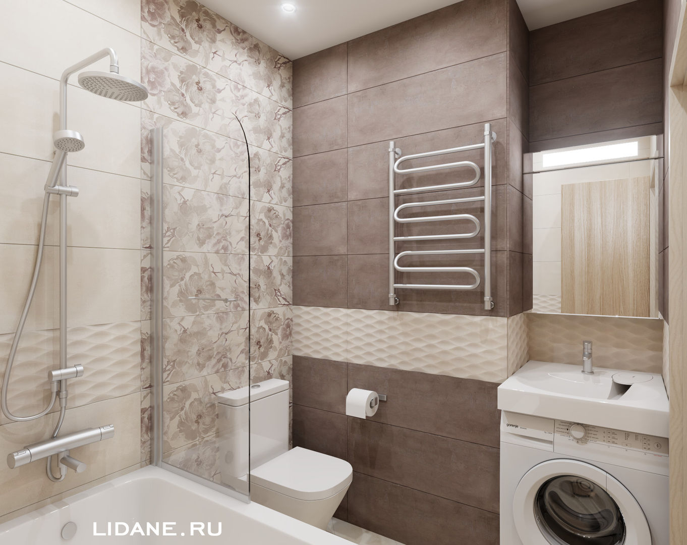 Двухкомнатная квартира 33 м.кв. Сочи, ул. Тимирязева., Lidiya Goncharuk Lidiya Goncharuk Bagno minimalista