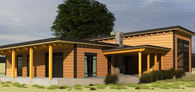 Diseño Cabaña de madera CEC Espinoza y Canales LTDA Casas de madera