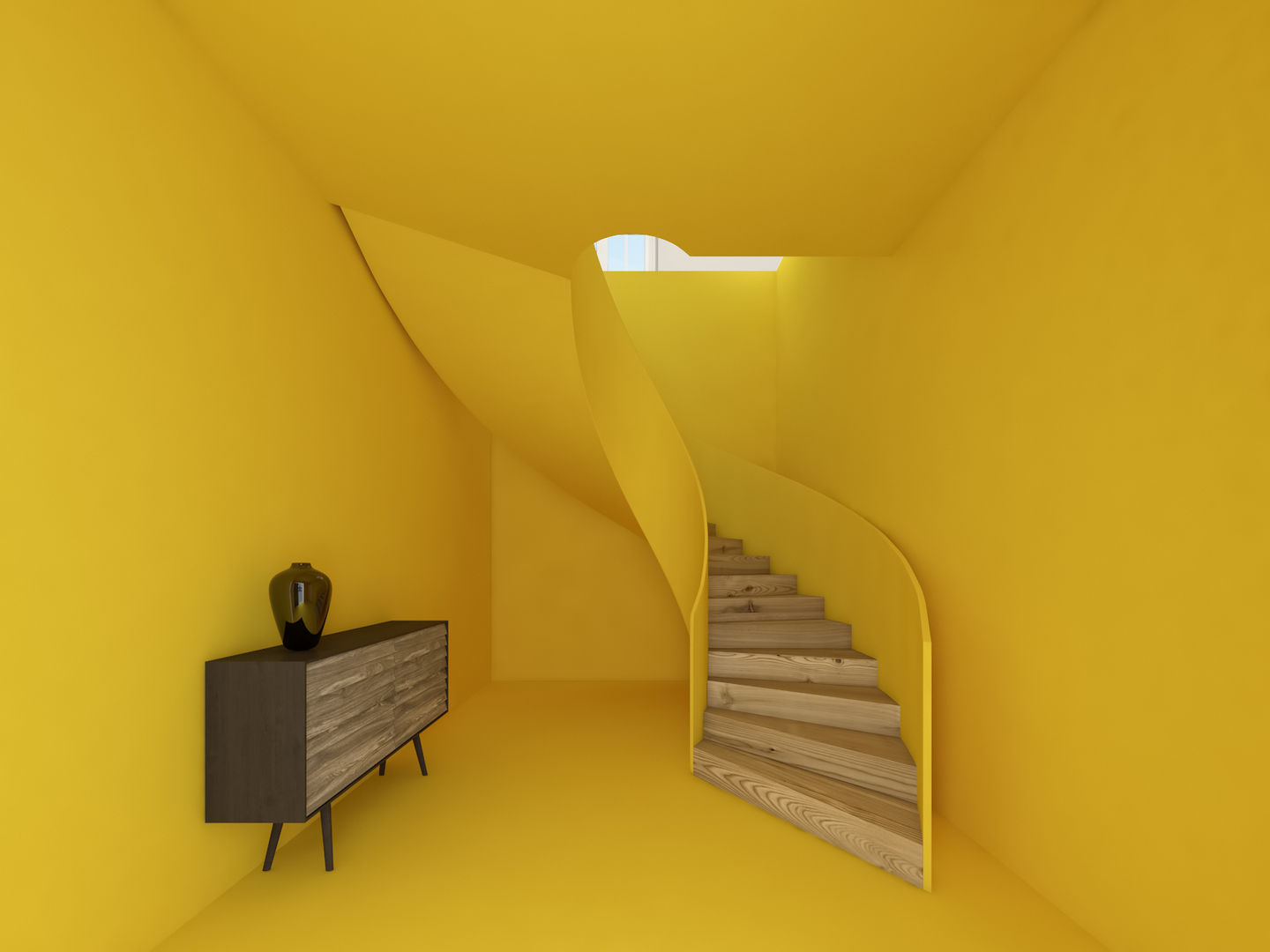 homify Minimalist corridor, hallway & stairs