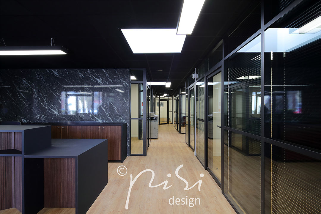 Rénovation, design et agencemement d'une etude notariale en région parisienne., Alessandra Pisi / Pisi Design Architectes Alessandra Pisi / Pisi Design Architectes Commercial spaces Wood Wood effect Office buildings