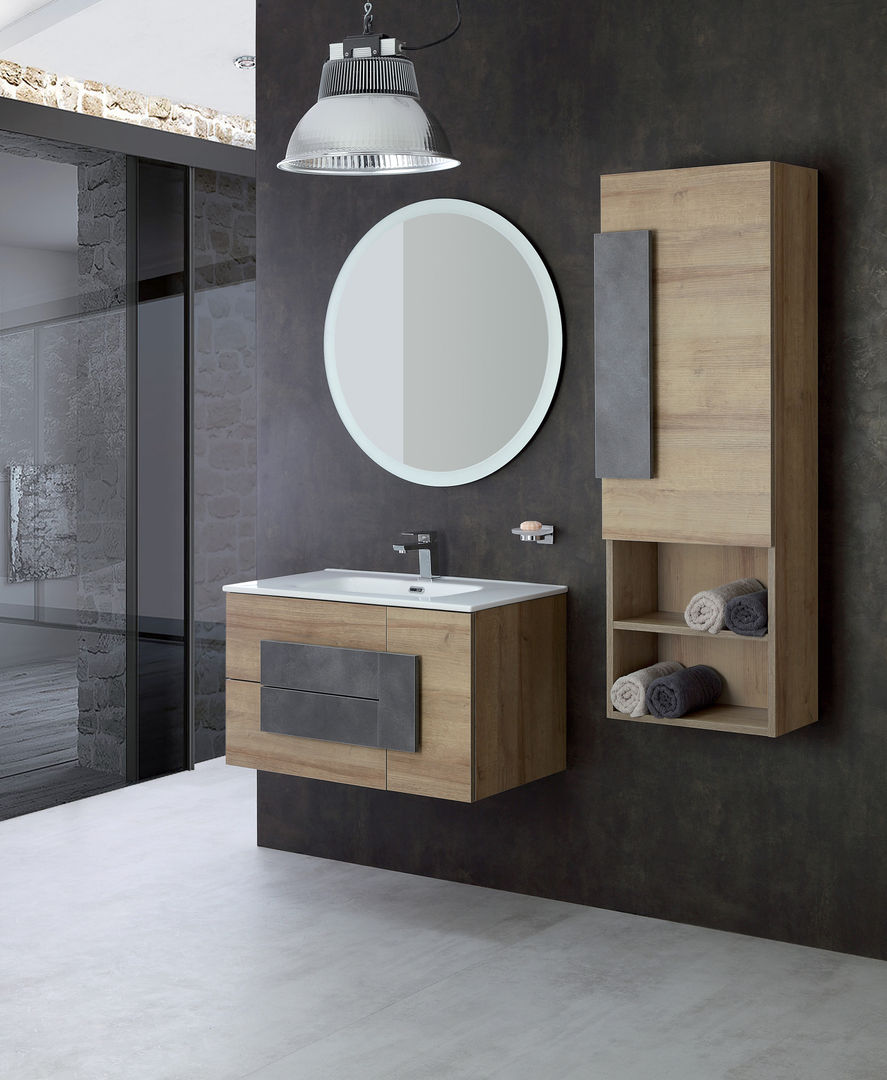 homify Baños de estilo industrial Baldas